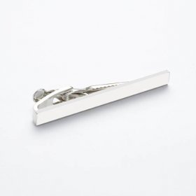 Tie Bar - Plain Silver 56mm